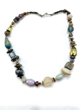 Artisan Multi-Color Bead Necklace — Eclectic Women's Necklace